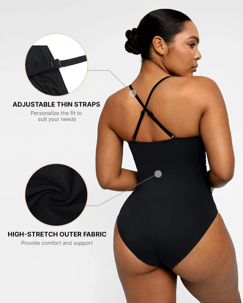 2025 Women's U-Neck Shaping One-Piece Swimsuit Athletic Compression Swimwear for Active Beach & Pool